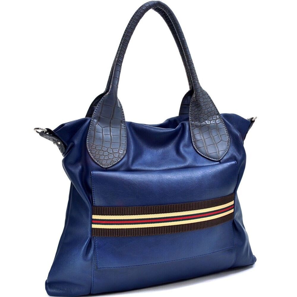 Designer bucket shoulder bag, women cross body Vintage Look Blue Quilted Handbag - Picture 2 of 2